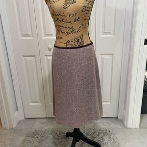 George Purple Tweed Pattern Knee-Length A-Line Skirt Sz 4